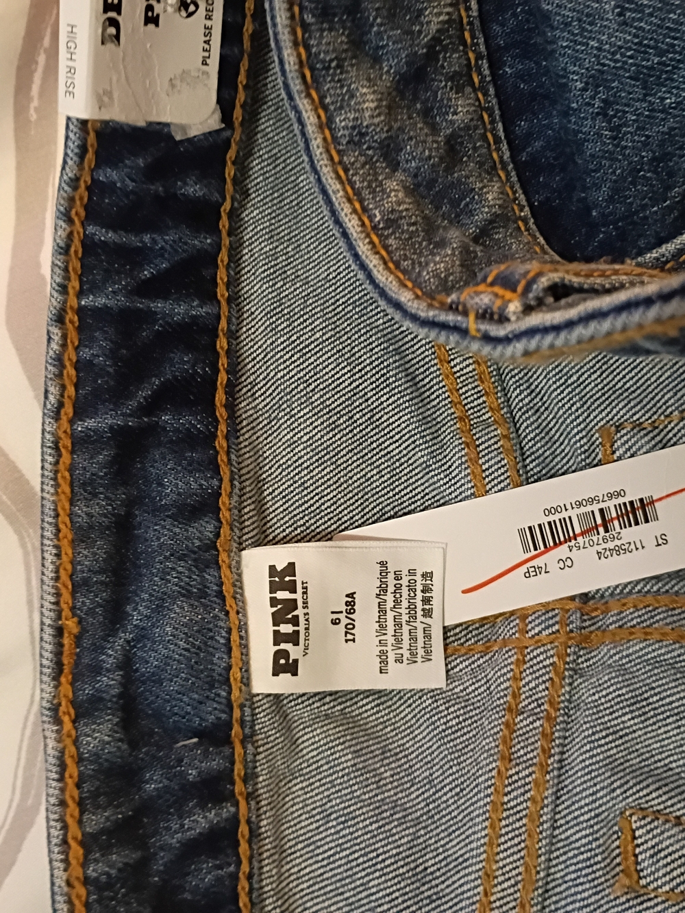PINK Victoria's Secret Medium Blue High-Rise Denim Jeans